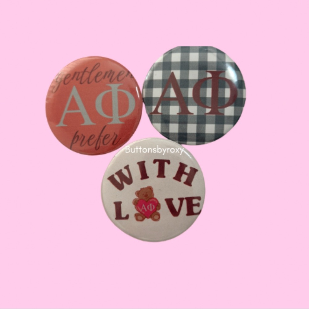 ALPHA PHI 3 button pack